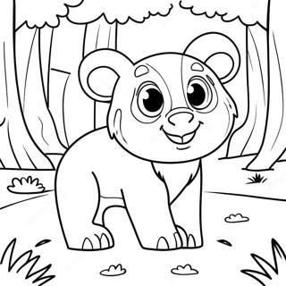 Wildlife Animals in Forest Coloring Page | Hunting coloring page