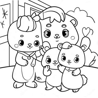 Calico Critters Family Coloring Page | Calico Critters coloring page