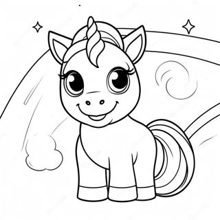 Unicorn Puppy with Rainbow Mane Coloring Page | Unicorn Puppy coloring page