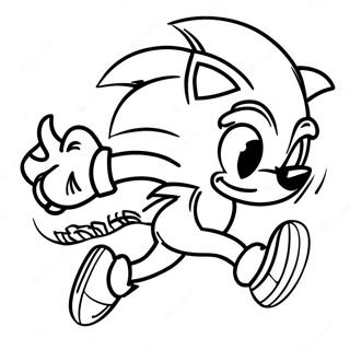 Sonic the Hedgehog Running Fast Coloring Page | Sonic Mania coloring page