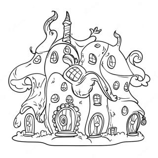 Whoville Houses Coloring Page | Whoville Houses coloring page
