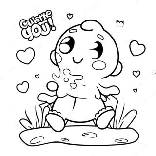 Cute We Miss You Message Coloring Page | We Miss You coloring page