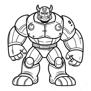 Hulk Buster in Action Coloring Page | Hulk Buster coloring page