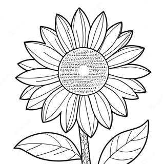 Yellow Sunflower Coloring Page | Yellow coloring page