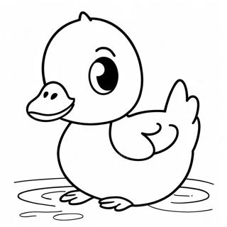 Bright Yellow Duckling Coloring Page | Yellow coloring page