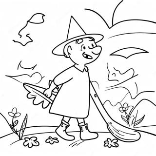 Room on the Broom Coloring Page | Room on the Broom coloring page