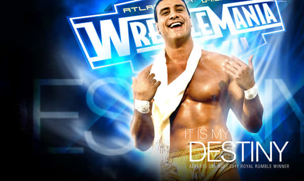 Download Gold Wwe Alberto Del Rio Poster Wallpaper | Wallpapers.com