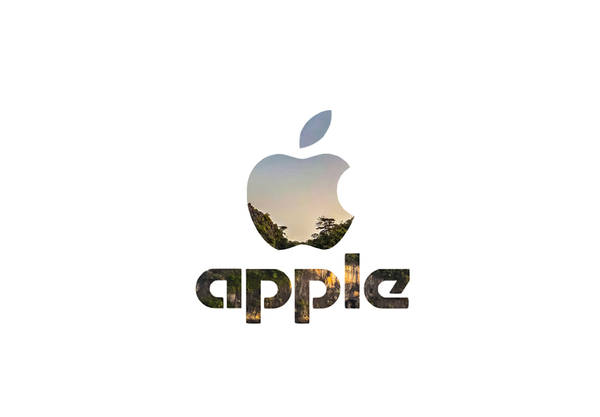 Download Apple Logo 4k In Digital Form Wallpaper | Wallpapers.com