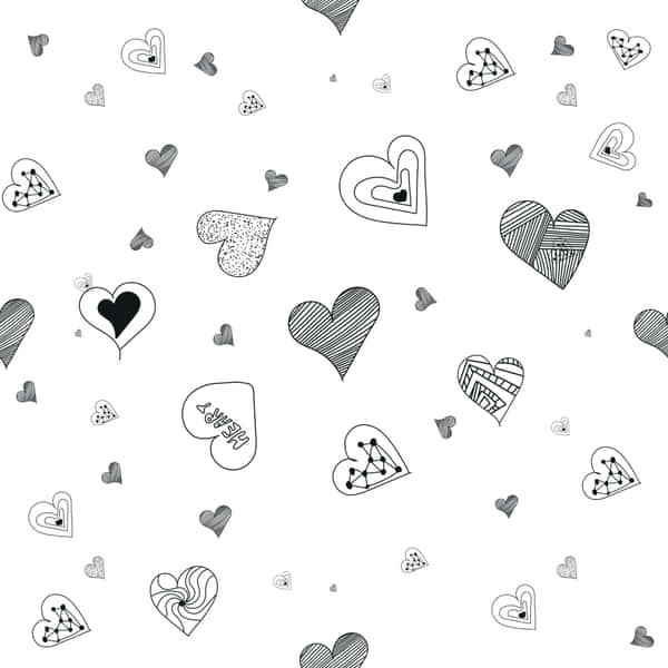 Download Black And White Heart 850 X 1511 Background | Wallpapers.com