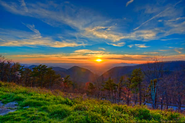 Download Blue Ridge Mountains Overlook Wallpaper | Wallpapers.com