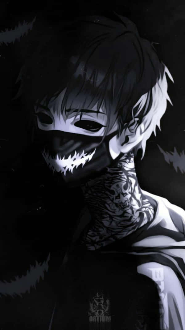 Download A Mysterious Dark Anime Boy Stares Off Into The Distance Wallpaper 4803