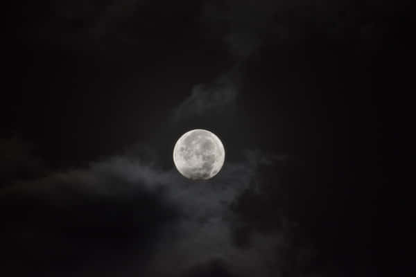 Download Mystical Dark Moon illuminating the night sky Wallpaper ...