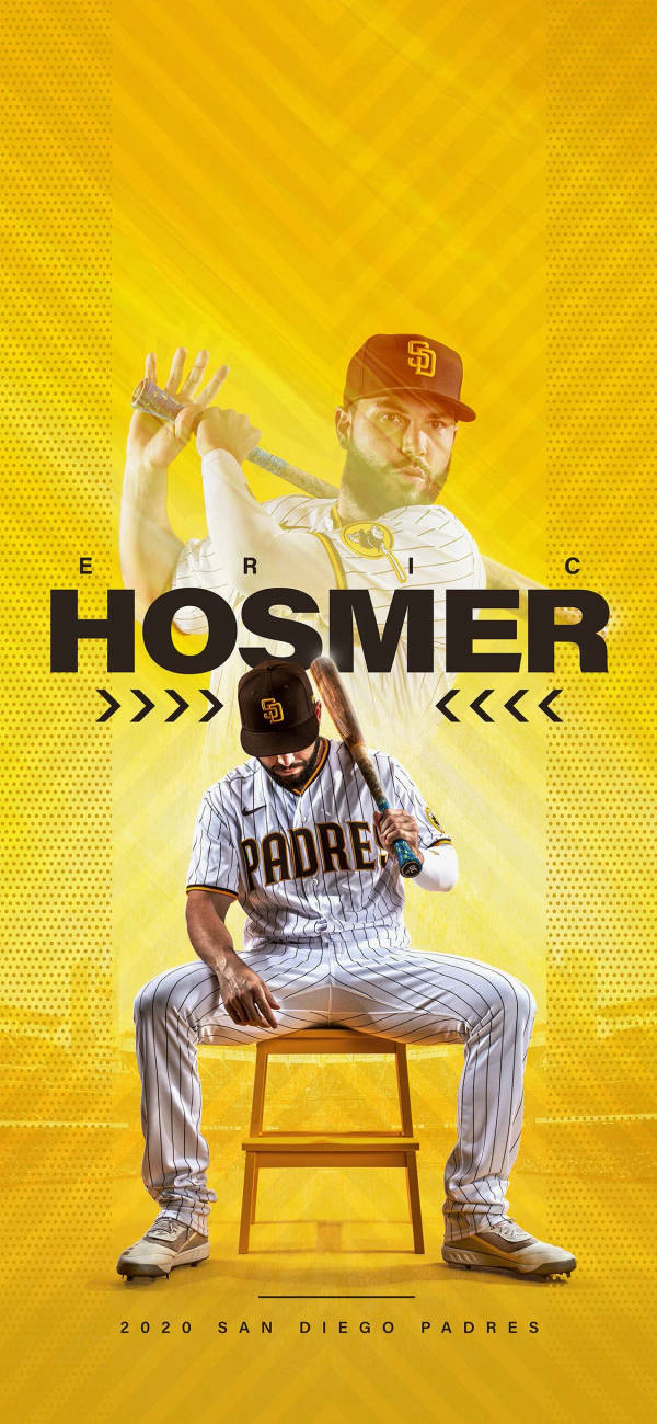 Download Eric Hosmer Holding Baseball Glove Wallpaper | Wallpapers.com