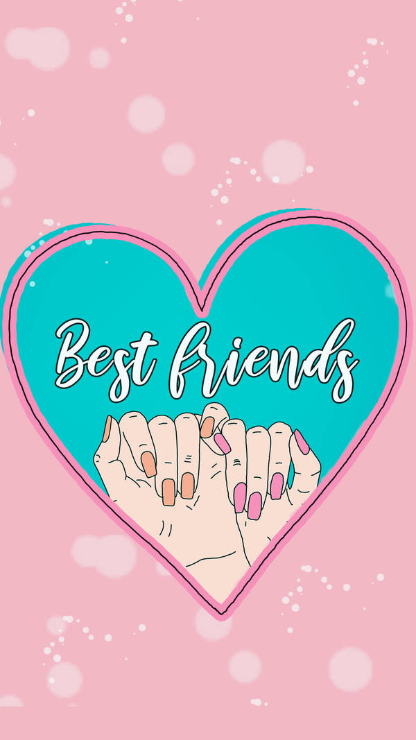 Download Girly BFF Pinky Promise In Heart Wallpaper | Wallpapers.com