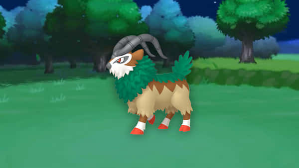 Download Gogoat Graphic In Brown Backdrop Wallpaper | Wallpapers.com