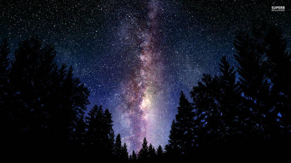 Download Rainbow Like Milky Way At Night Wallpaper | Wallpapers.com