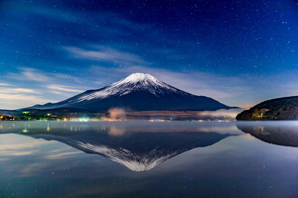 Download Mount Fuji Purple Sunrise Wallpaper 