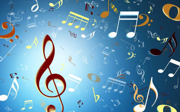 Download Music Symbols Burning Treble Clef Wallpaper | Wallpapers.com