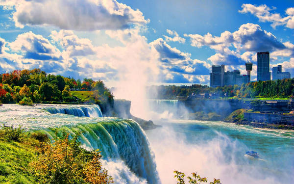 Download Marvel at the stunning Niagara Falls | Wallpapers.com