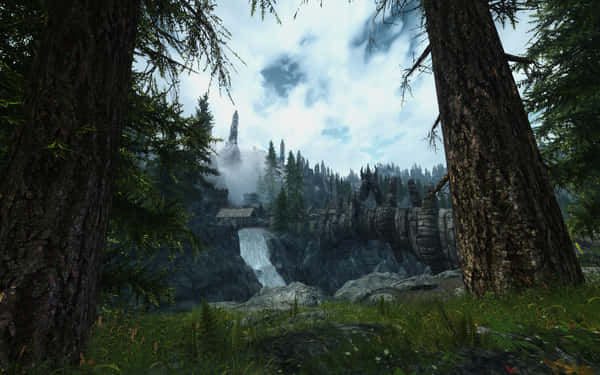 Download Enjoy The Mesmerizing Views Of Skyrim Wallpaper 