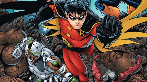 Download Tim Drake in his iconic Red Robin costume Wallpaper ...