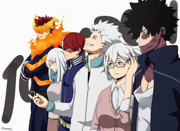 Download The Todoroki Family Portrait In Anime Style Wallpaper ...