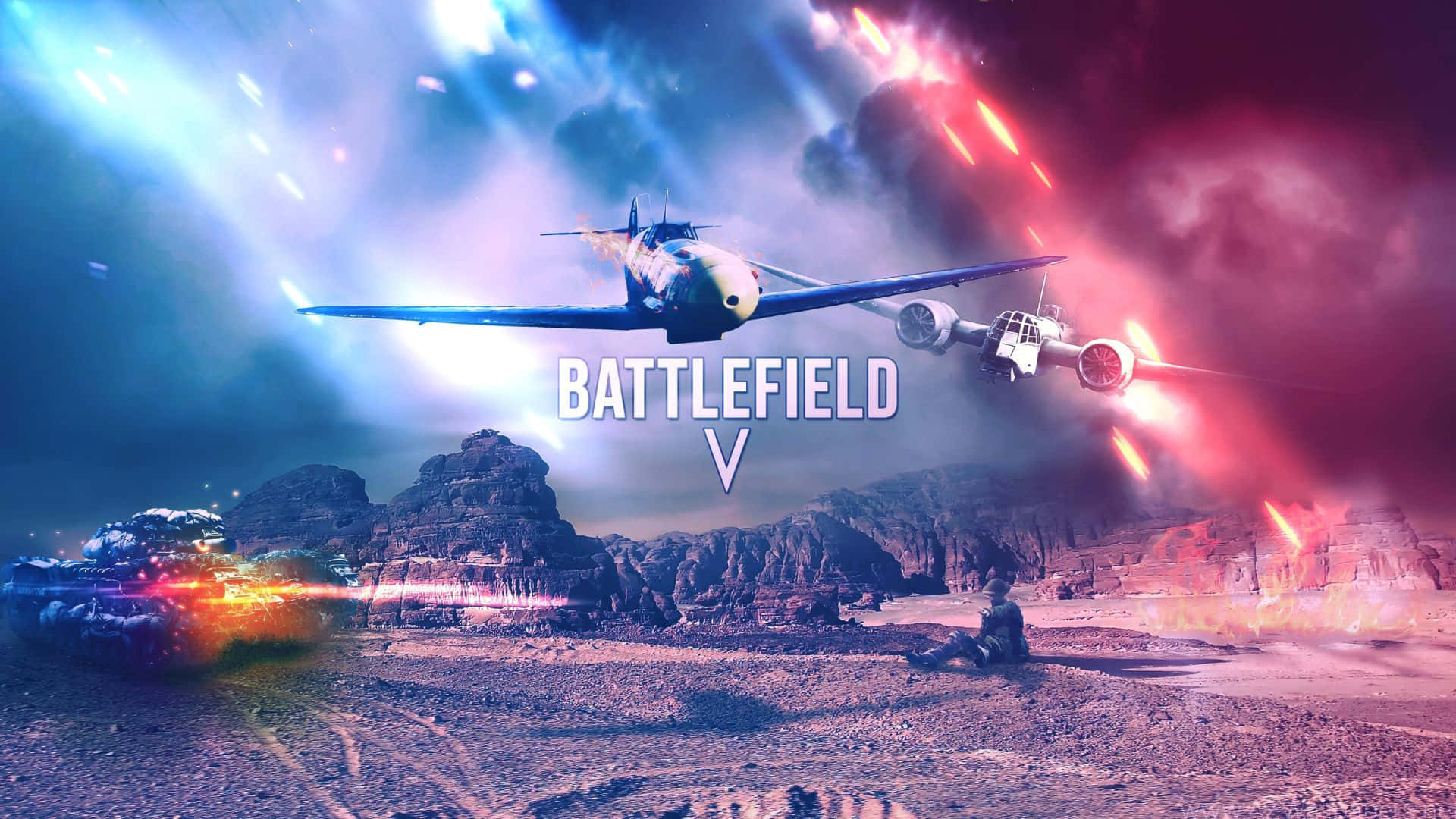 1080p Battlefield V Background Wallpaper