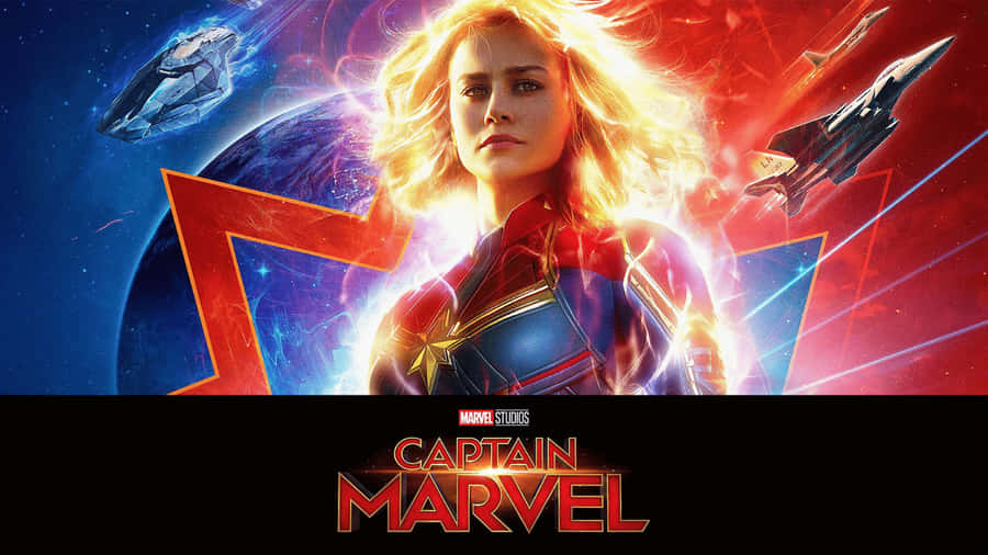 1366x768 Captain Marvel Background Wallpaper