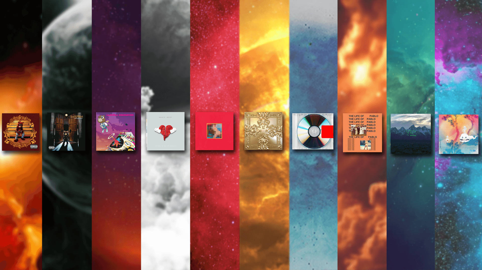 Phone with all 10 albums 19201080 resolution  Kanye Kanye West Album  HD phone wallpaper  Pxfuel