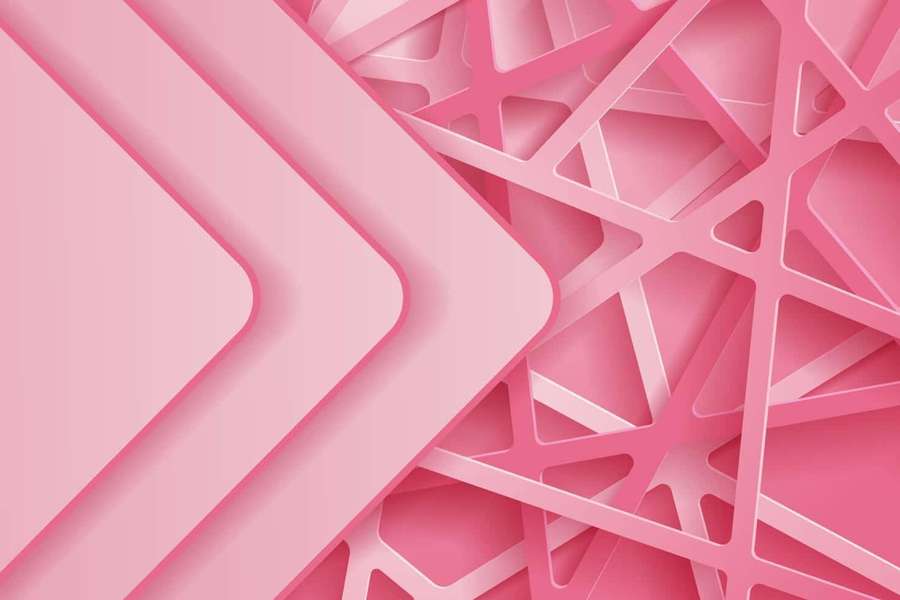 Pink geometric abstract pattern with layered shapes and soft gradients. — 3d Pink Wallpaper