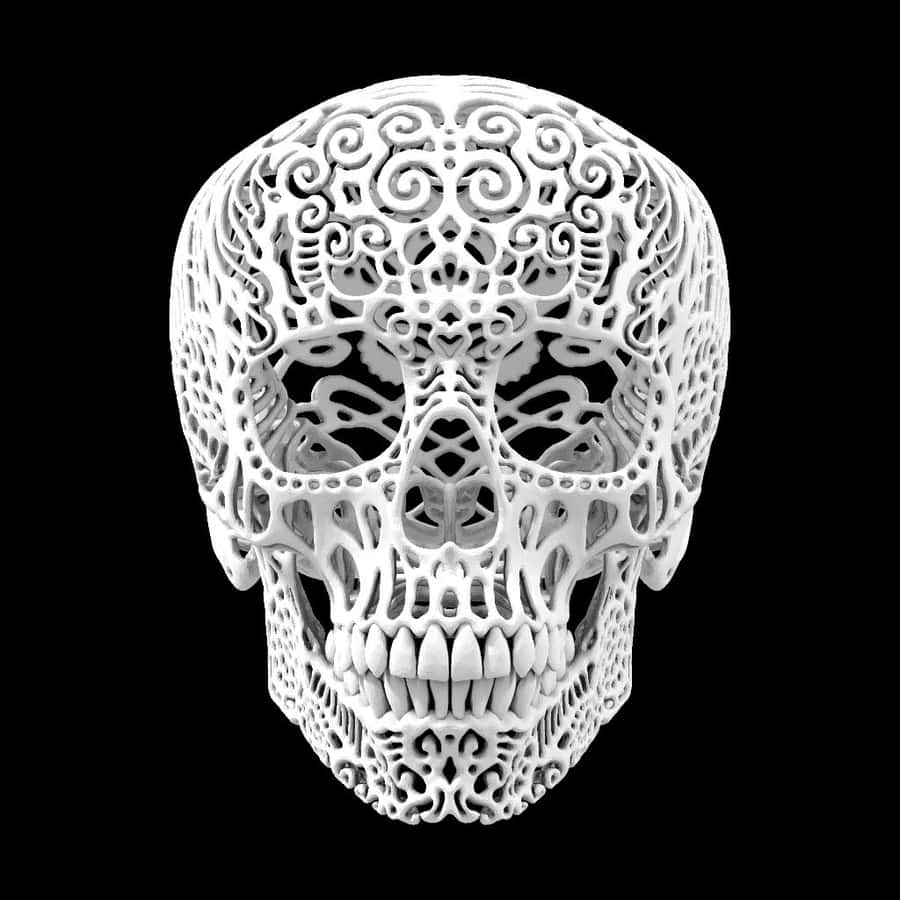 3d Skull Achtergrond