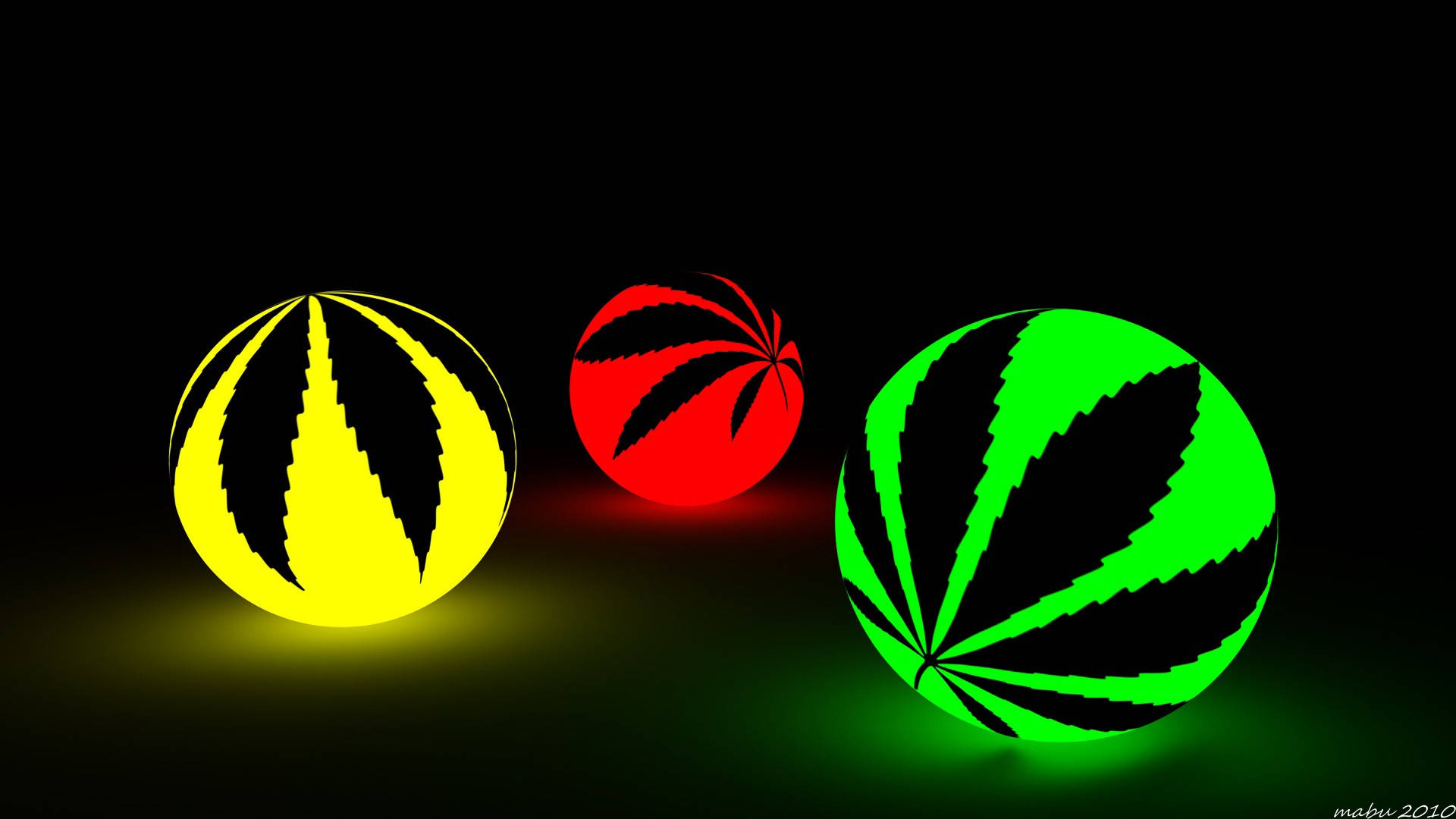 Marijuana Leaf Live Wallpaper: Green Cannabis in the Jedi Style DMA 82977-B  - free download