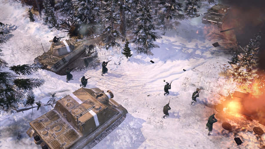 720p Company Of Heroes 2 Background Wallpaper
