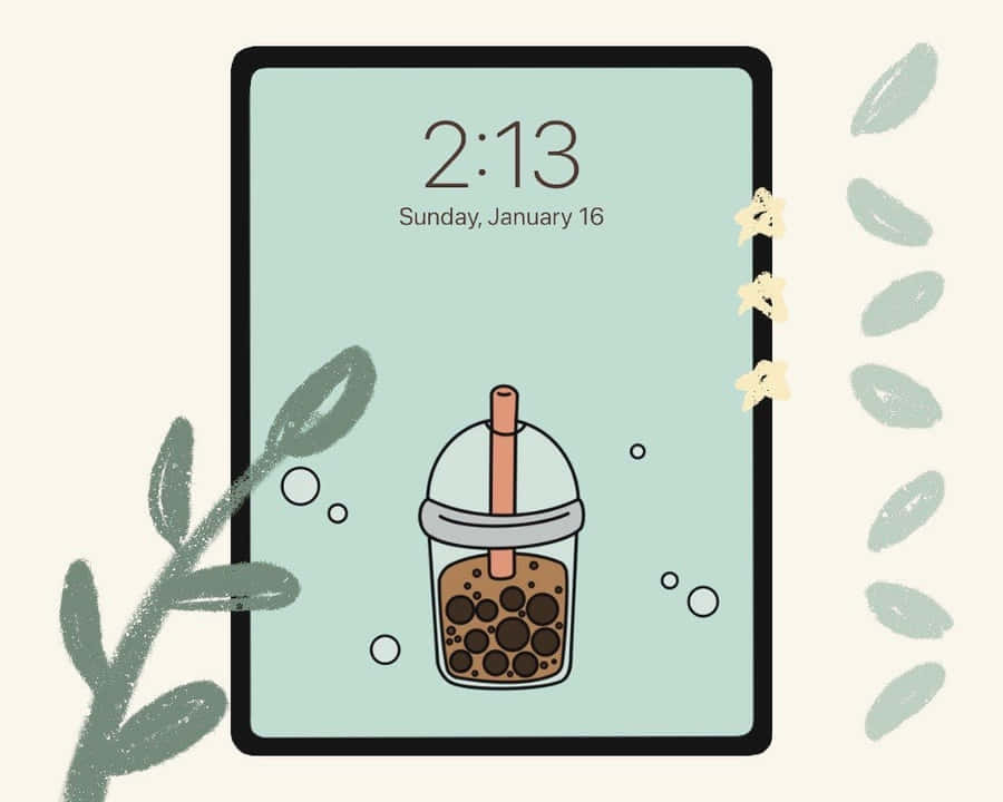 Time for Boba Phone Wallpaper  Koi Tea  Bubble Tea and Ice Cream