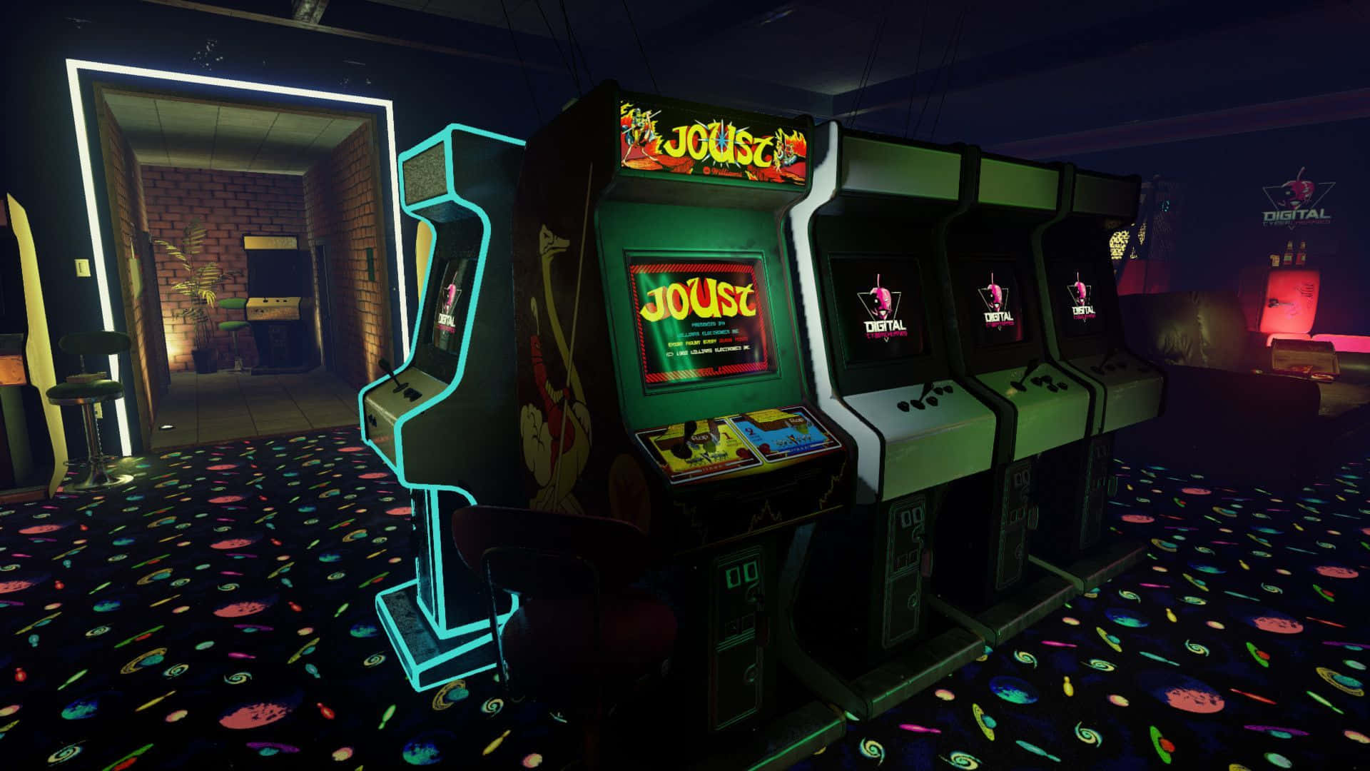 80s Retro Arcade Achtergrond