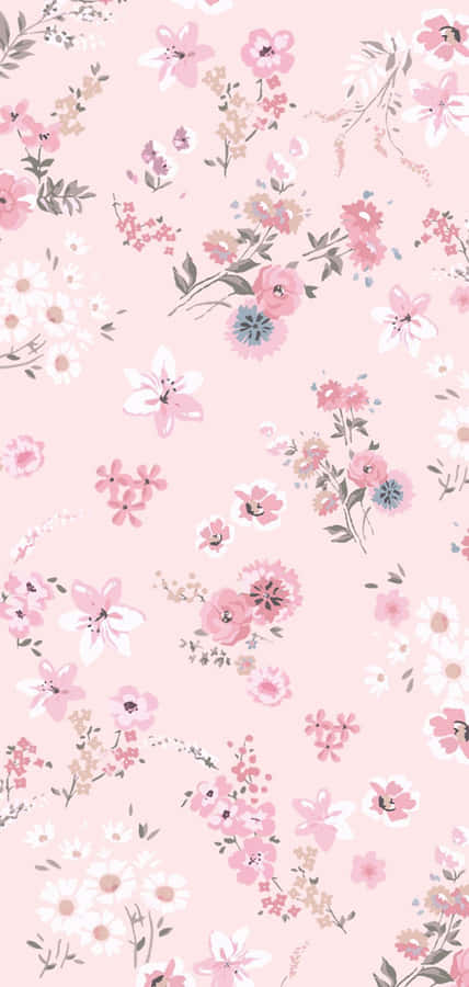 cute pink flowers background