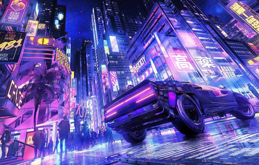 Japan Cyberpunk: Với hình nền \