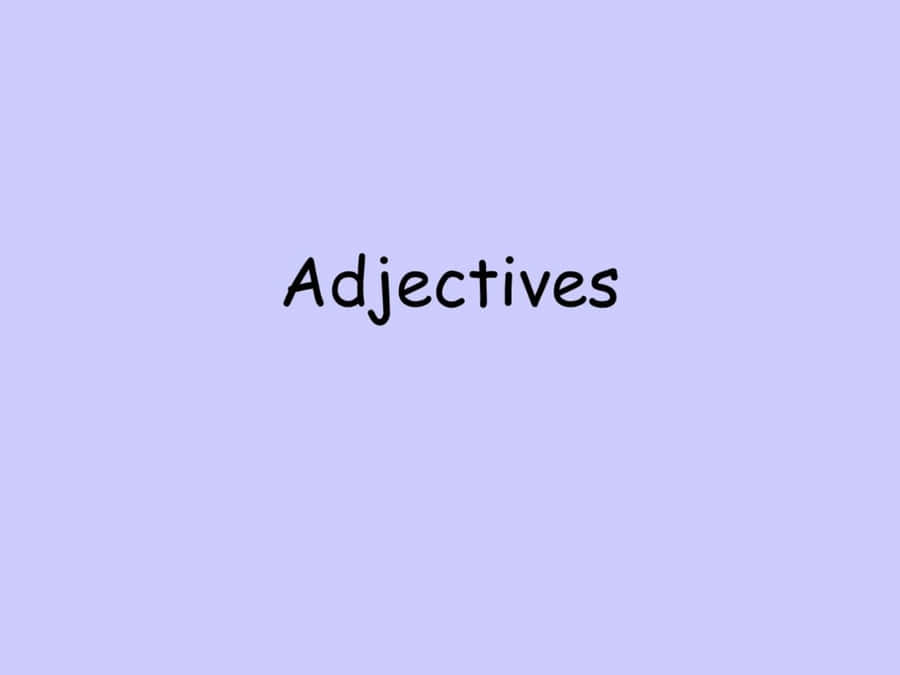 Adjektiv Bilder