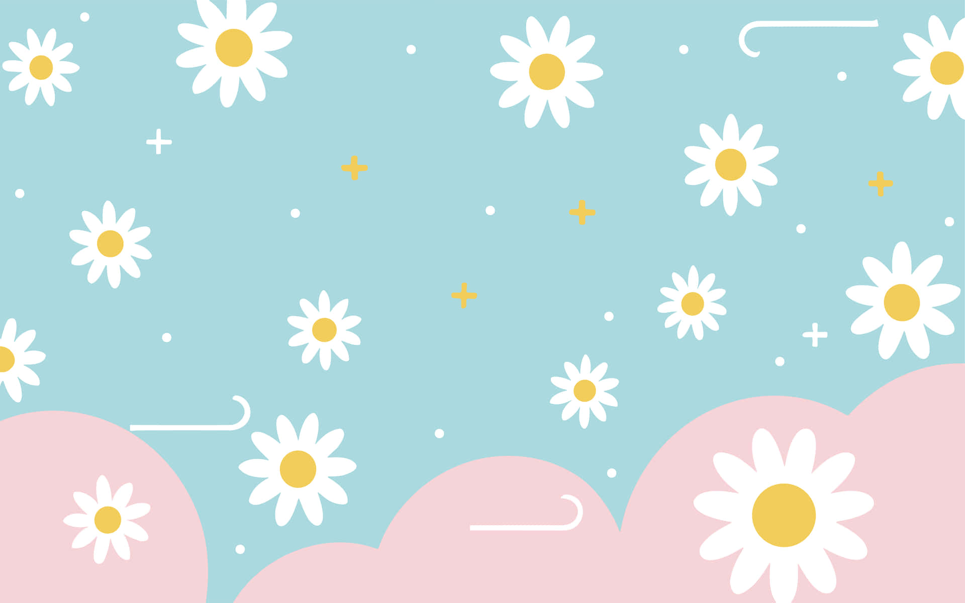 Aesthetic Pastel Cute Daisy Wallpaper