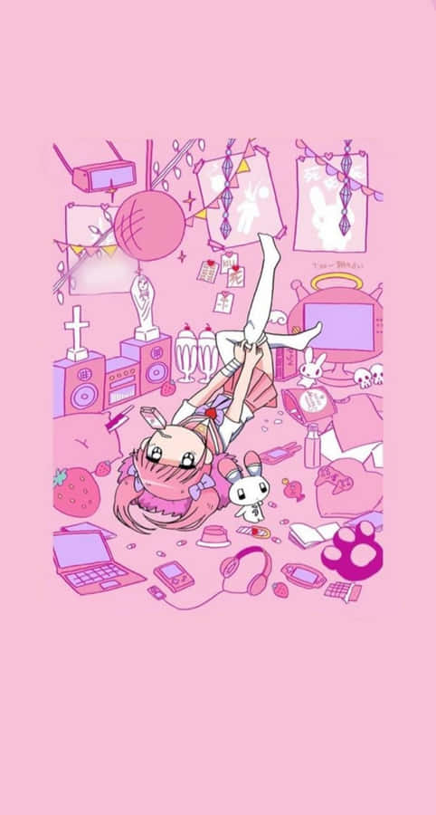 Pink Kawaii Wallpaper Cute by Soufiane Hamouiti