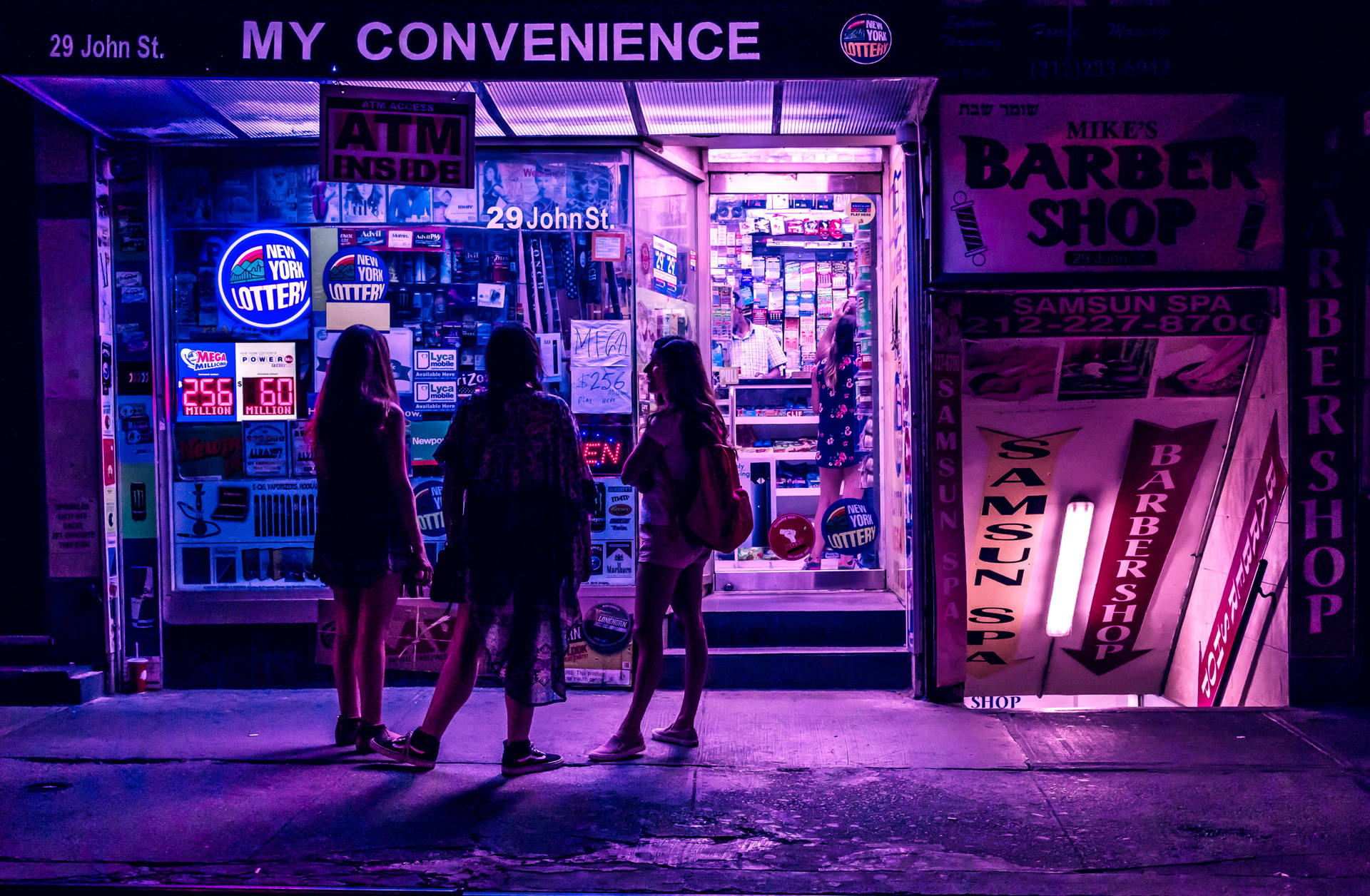 Aesthetic Purple Neon Computer Bakgrunnsbildet