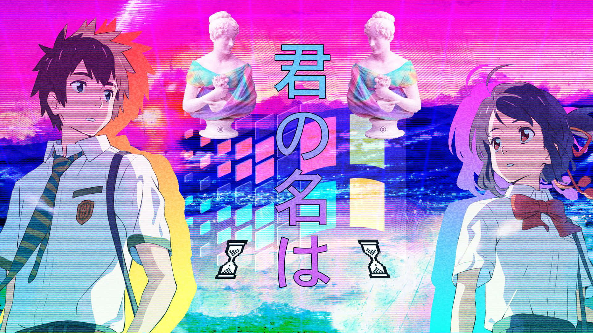 Ästhetischer Anime In Pastell Wallpaper