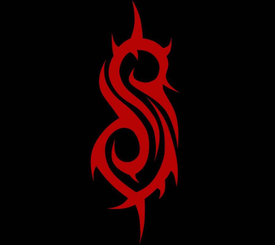 Símbolo tribal vermelho S em fundo preto — Alfabeto Papéis de Parede