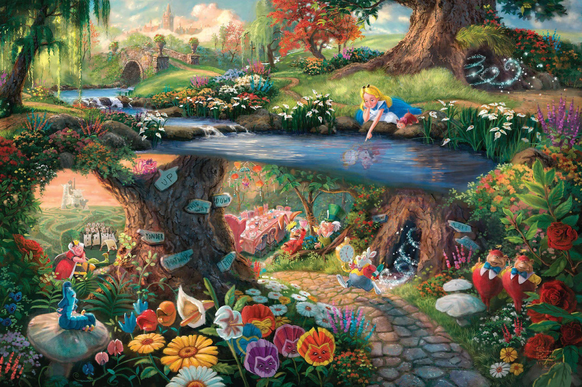 Alice In Wonderland Background Wallpaper