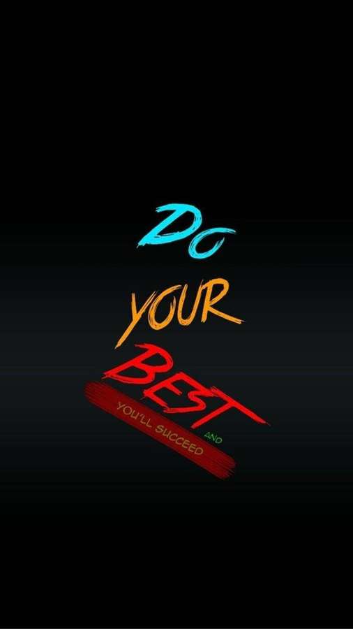 Motivational quote in glowing neon colors on a dark background. — All Best Wallpaper
