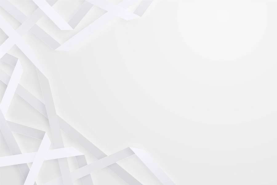 Pola geometris putih abstrak minimalis dengan bayangan lembut dan latar belakang gradien. — All White Wallpaper