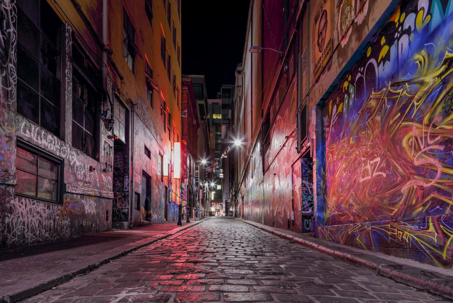 Alleyway in barcelona late at night r stones r alley lights doors  night HD wallpaper  Peakpx