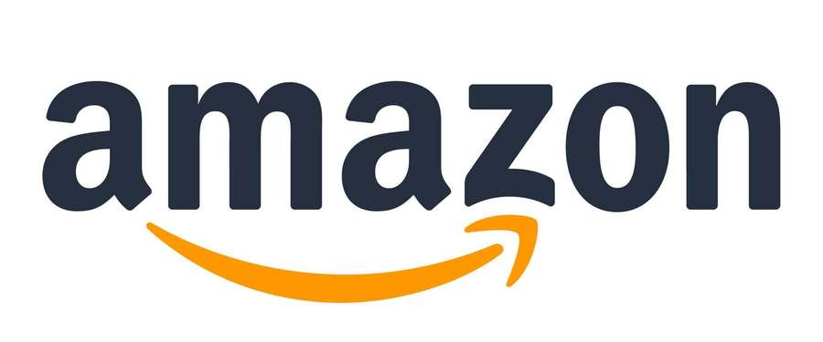 Amazon logo with dark blue text and orange arrow from a to z — Amazon Picture