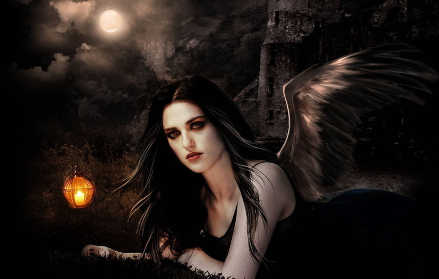dark gothic angel wallpaper