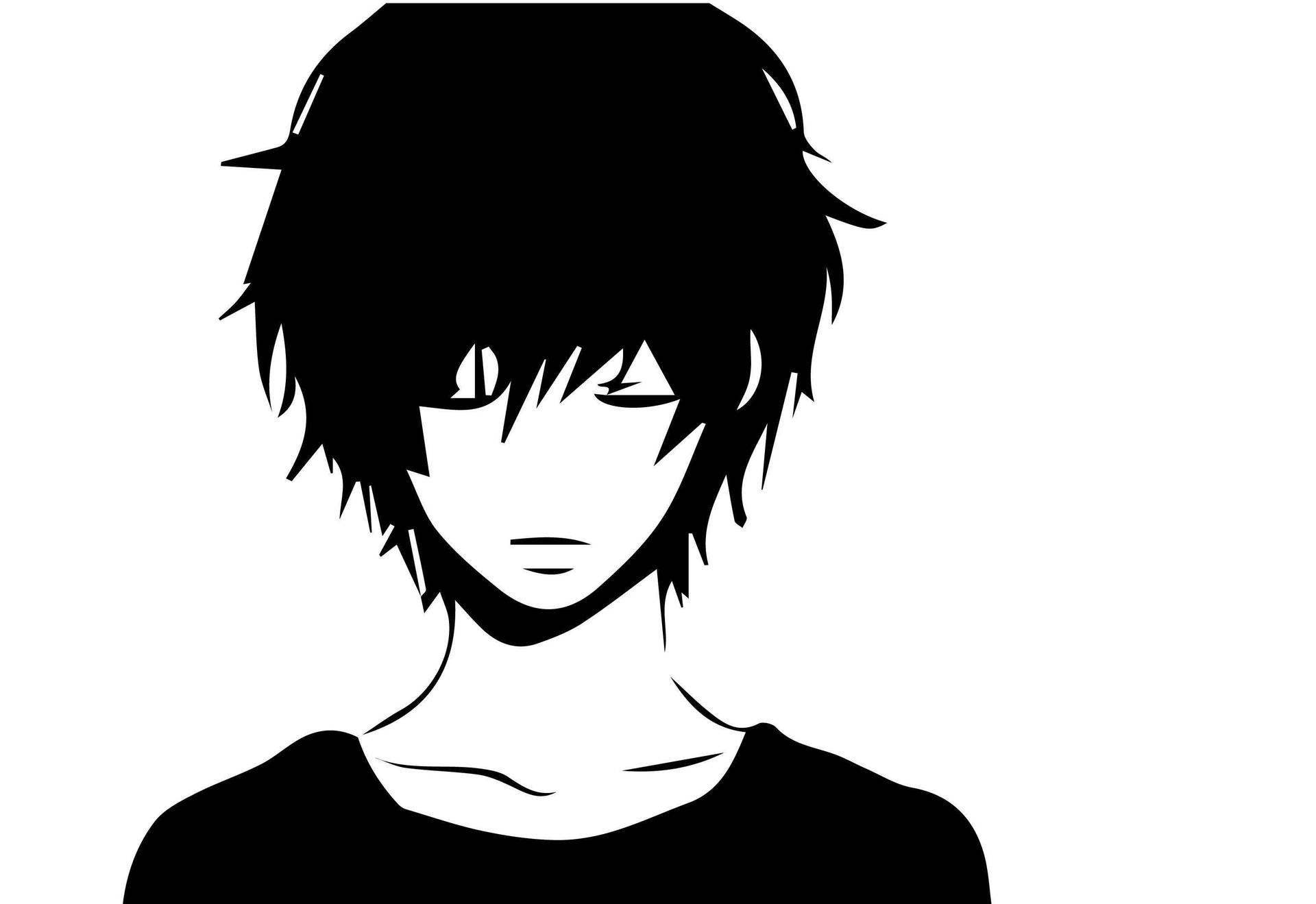 Anime Boy Hitam Putih Wallpaper